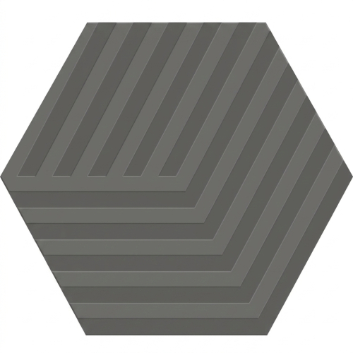 Carrelage sol hexagonal Bird cube dark 14x16 cm
