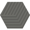 Carrelage sol hexagonal Bird cube dark 14x16 cm