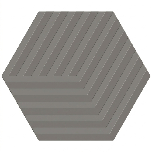 Carrelage sol hexagonal Bird cube grey 14x16 cm