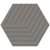 Carrelage sol hexagonal Bird cube grey 14x16 cm