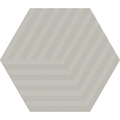 Carrelage sol hexagonal Bird cube taupe 14x16 cm