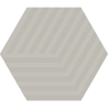 Carrelage sol hexagonal Bird cube taupe 14x16 cm