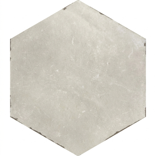 Carrelage sol hexagonal San Marin taupe 14x16 cm