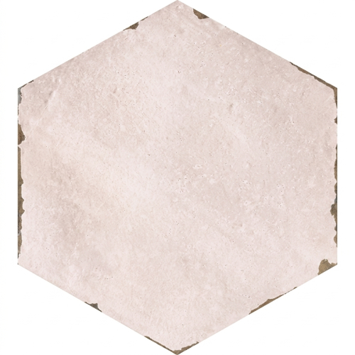 Carrelage sol hexagonal San Marin rose 14x16 cm