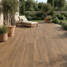 Carrelage sol extérieur effet bois Palm Caoba R10 23x120 cm