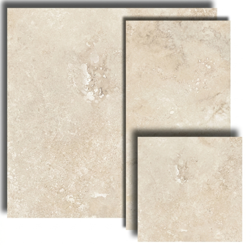 Carrelage sol effet pierre Etna travertin Beige multi-format