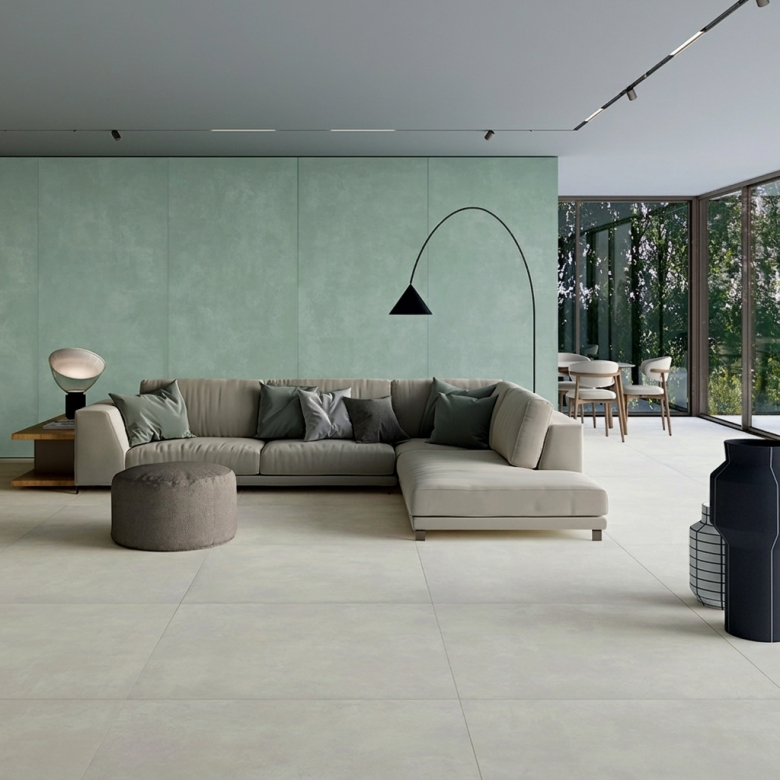 Carrelage sol effet béton Inédit menthe 60x120 cm