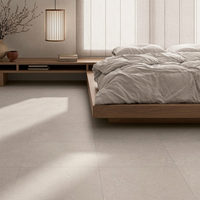 Carrelage sol effet pierre Suwon ivoire 60x60 cm