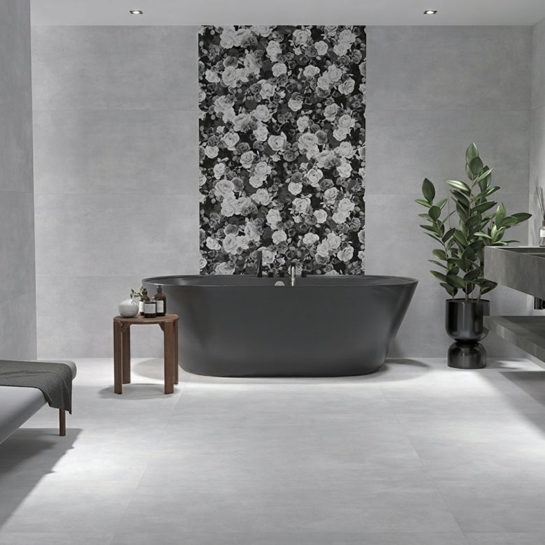 Carrelage sol moderne Cristalli gris60x120 cm