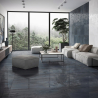 Carrelage sol et mur effet métal Zinc Blue 60x120 cm