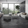 Carrelage sol et mur effet métal Zinc Graphite 60x120 cm