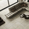Carrelage sol effet pierre Dolomie taupe 30x60 cm