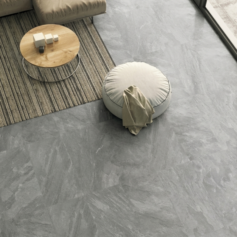 Carrelage sol extérieur effet pierre Bocca di l'oro gris R11 30x60cm