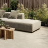 Carrelage sol extérieur effet pierre Volcania sable R11 60x60 cm