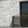 Carrelage effet parement Maduro blanc 32x89 cm