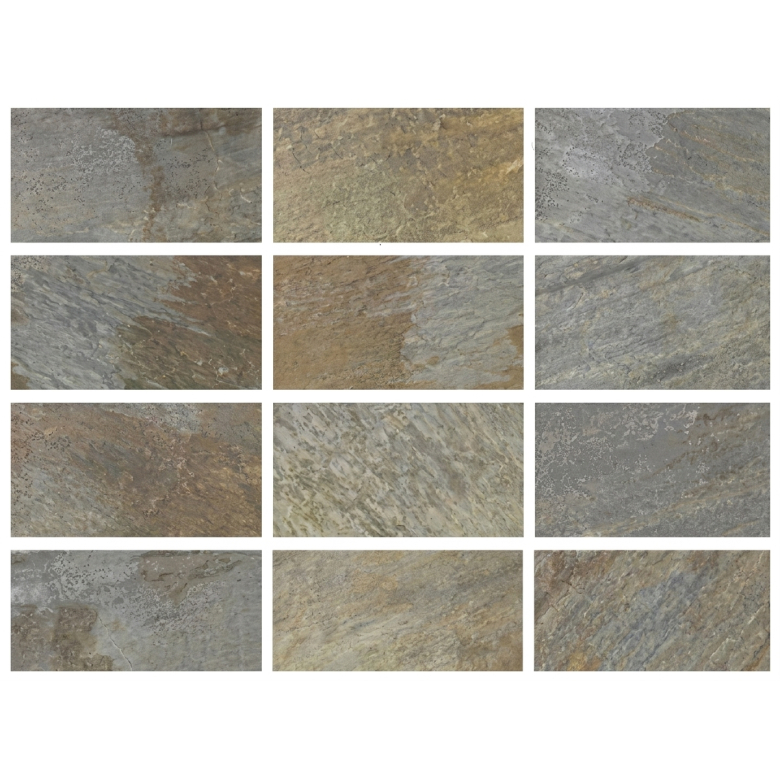 Carrelage sol extérieur effet pierre de bali Futura multicolors R11 30x60,4 cm