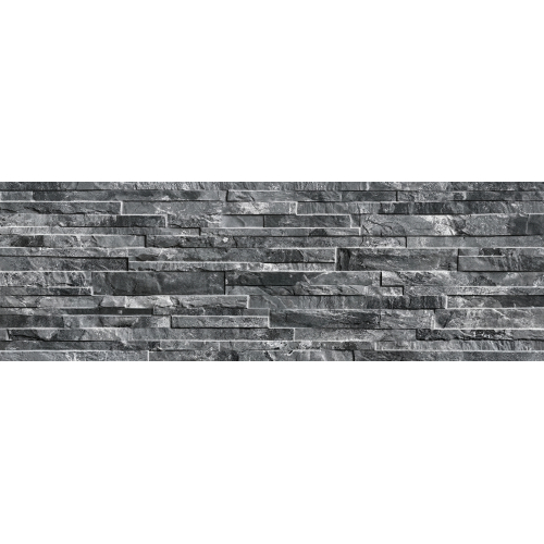 Carrelage effet parement Arcane gris anthracite 32x89 cm