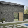 Carrelage effet parement Arcane gris anthracite 32x89 cm