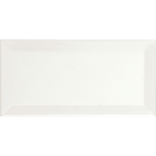 Carrelage mur Métro Colors Blanc 10x20 cm biseauté