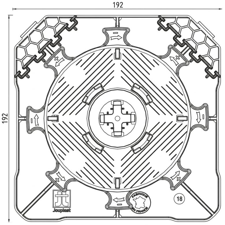 Plots Cleman autonivelant 40/55 mm (20 pièces) Jouplast