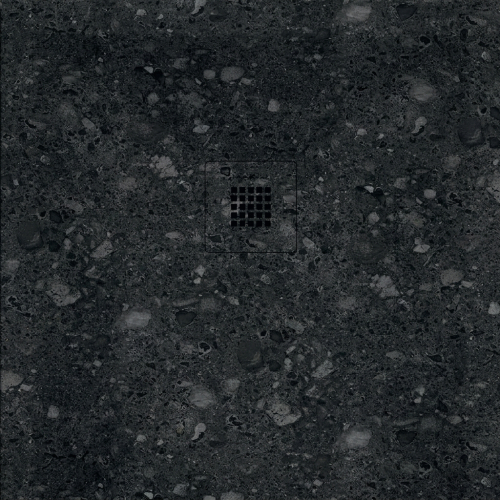 Receveur Terrazzo Schwarz lisse antidérapant 