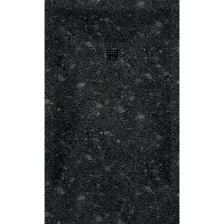 Receveur Terrazzo Schwarz lisse antidérapant 