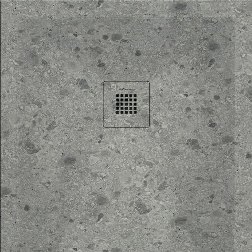 Receveur Terrazzo Cendré lisse antidérapant 