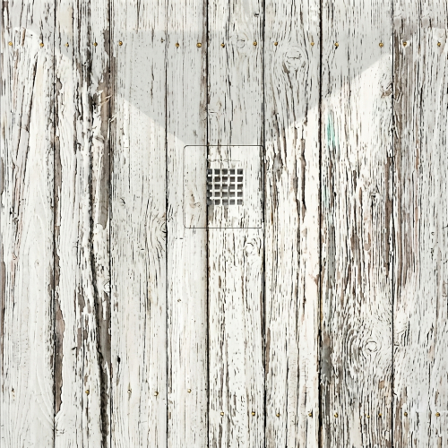Receveur Bois Blanc Vintage lisse antidérapant 