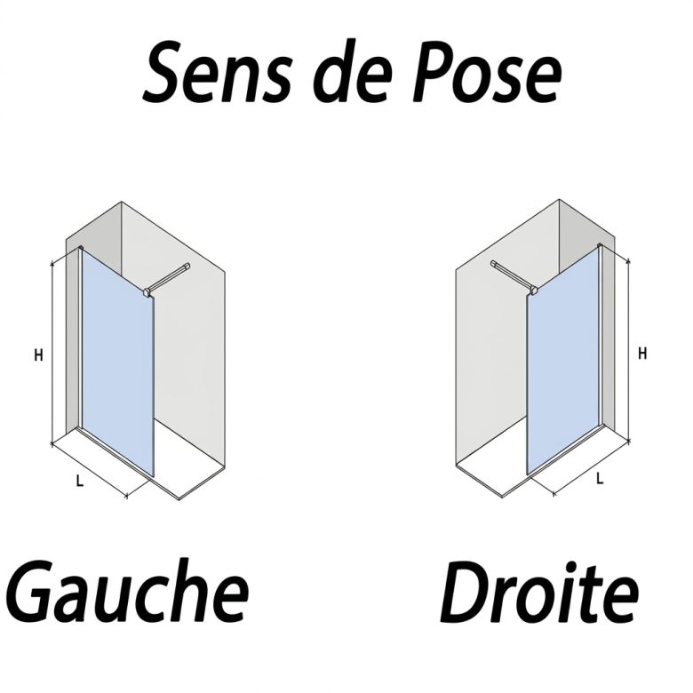 Paroi fixe Isère 8mm walk-in