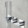 Colonne de Douche encastrée thermostatique Lhassa design chrome