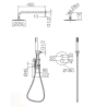 Colonne de Douche encastrée thermostatique Zena Chrome