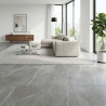 Carrelage sol effet marbre Joali argent mat 120x120 cm