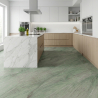 Carrelage sol effet marbre Joali vert mat 120x120 cm