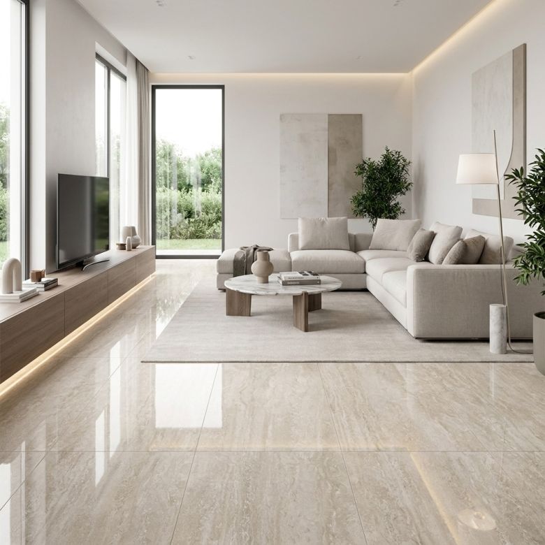 Carrelage sol poli effet marbre Joalibeige60120 cm