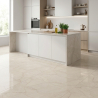 Carrelage sol poli effet marbre Joali ivoire 120*120 cm