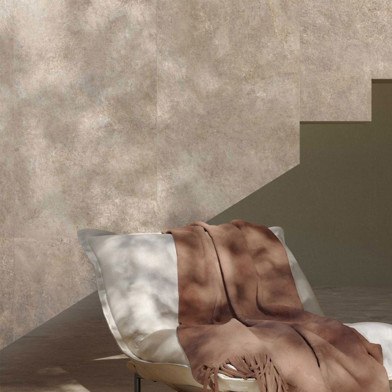 Carrelage sol effet pierre Maddalena terra120x120 cm