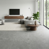 Carrelage sol effet pierre Maddalena anthracite 120x120 cm