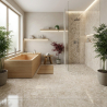 Carrelage sol poli effet marbre Joali blanc grisé 30*60 cm
