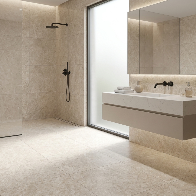 Carrelage sol effet marbre Joali blanc grisé mat 60x60 cm