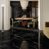 Carrelage sol poli effet marbre Joali noir 30*60 cm