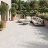 Carrelage sol extérieur effet pierreMaddalena blanc grisé R11 30x60cm
