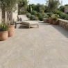Carrelage sol extérieur effet pierre Maddalena terre R11 30x60cm