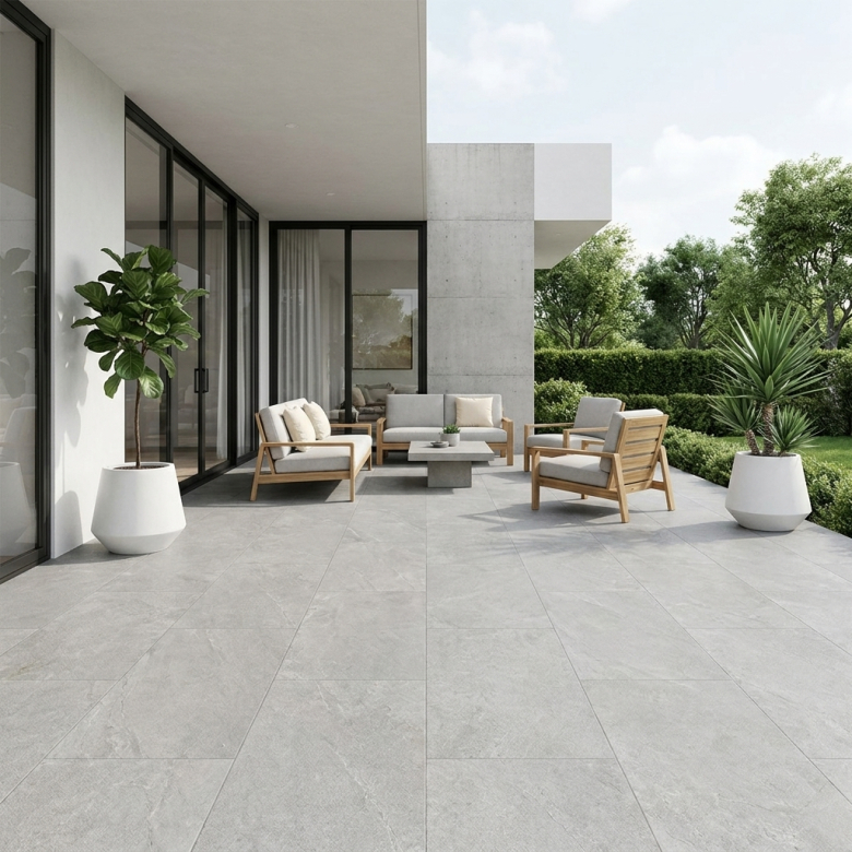 Dalle extérieur effet pierre Maddalena 2.0 grigio 60x120 cm