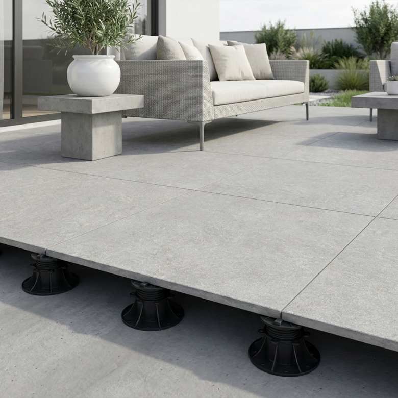 Dalle extérieur effet pierre Maddalena 2.0 grigio R11 60x60 cm