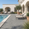 Carrelage sol extérieur effet pierre Maddalena anthracite R11 60x60 cm