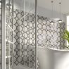 Carrelage sol effet carreaux de ciment Talamanca Décor blanc 2020 cm