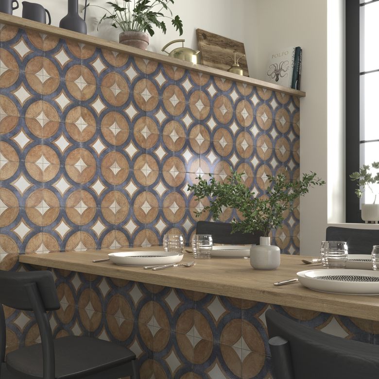 Carrelage sol effet carreaux de ciment Talamanca Décor naturel 2020 cm
