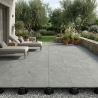 Dalle extérieur effet pierre Maddalena 2.0 anthracite 60x120 cm