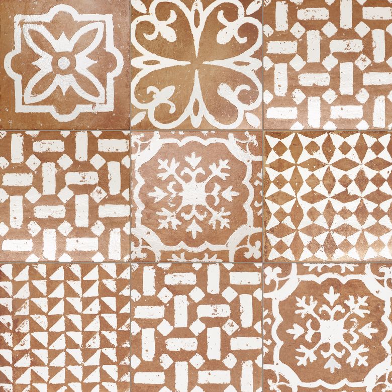 Carrelage sol effet carreaux de ciment Talamanca Kasma mix naturel 2020 cm
