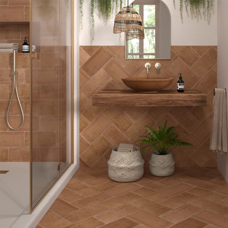 Carrelage sol extérieur traditionnel Civita naturel 15x30 cm